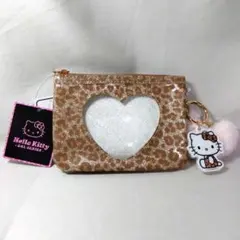 ハローキティ ハート窓付きポーチ -GAL SERIES- ヒョウ柄