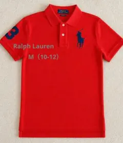 Polo Ralph Lauren 赤色ポロシャツ M (10-12)