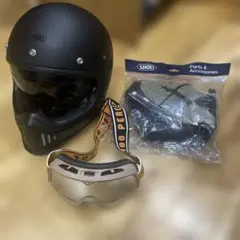 SHOEI EX-ZERO マットブラック XL ゴールドミラーシールド付 - メルカリ