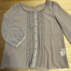 CLEAR IMPRESSION ブラウス フリル 七分袖　シースルー