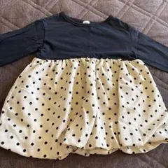 OBC 黒白水玉 長袖カットソー