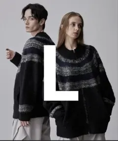 CLEL ノルディックデザイン ジャガードドライバーズニット Lサイズ