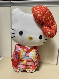 サンリオ 着物 キティ 葉朗彩々 日本人形 置き物 ハローキティ 葉朗彩々 ちりめん日本人形 ぬいぐるみマスコット S