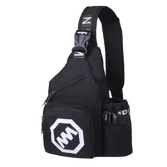 ショルダーバッグ 斜めがけ ボディバッグ レディース メンズ (ブラック)