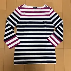 NAUTICA ノーティカ　ストライプ柄　7分袖カットソー　M