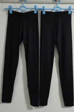 エアリズムUVカットレギンス/10分丈 黒　 2着セット　Sサイズ