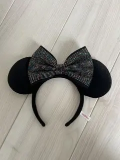 ミニーマウス 耳 カチューシャ ビーズ付き