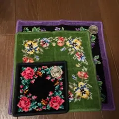 新品 未使用 FEILER フェイラー 花柄刺繍 タオルハンカチ 3枚セット