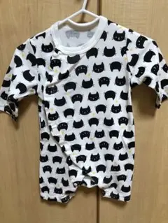 黒猫柄 ツーウェイロンパース