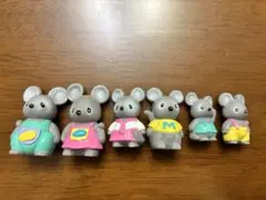 【値下げ】【平成レトロ】ファーリーファミリー　ネズミ　6体セット