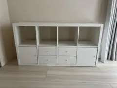 KALLAX カラックス シェルフユニット インサート4個付き, ホワイト