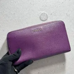 美品✨FURLA フルラ　バビロン　長財布　ラウンドファスナー　レザー