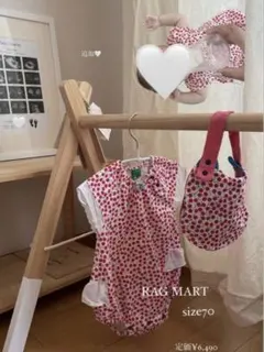 RAG MART ロンパース、スタイセット　70cmのサムネイル