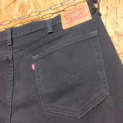 真っ黒　リーバイス 505 ブラックデニム ジーンズ　W42 メキシコ製