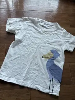 無印ハシビロコウ プリントTシャツ ホワイト 100cmのサムネイル