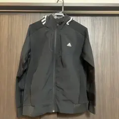 adidas ジャージ　フード付き　黒 M