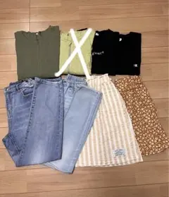 お買い得　150 女の子　まとめ売り　デニム　パーカー　キュロット　Tシャツ