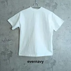 evernavy エバーネイビー Tシャツ モックネック 綿100 M ホワイトのサムネイル