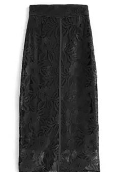 花柄レースバックスリットタイトスカート[nh49]