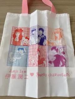 伊藤潤二 サンリオキャラクターズ トートバッグ まねっこ小窓B