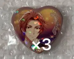 アイナナ 御堂虎於 マリマリ ハート缶バッジ ホログラム 3点セット