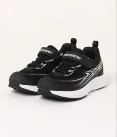 美品⭐︎SHUNSOKU 防水 3Eワイド キッズスニーカー ブラック　19センチ