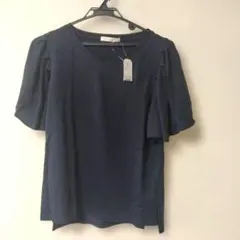 半袖カットソー　Tシャツ　ネイビー　レディースのサムネイル