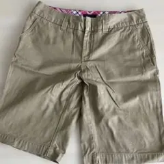 TOMMY HILFIGERベージュ ショートパンツ チェック裏地