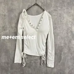 me+em selectナナメストラップスナップボタンシャーリングリボントップスのサムネイル