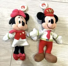 ミッキーマウス　ミニーマウス　JAL景品　当選品　ぬいぐるみ　ぬいば　バッジ