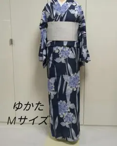 美品 花古今 ブラック M ポリエステル 薔薇 夏きもの セオアルファ