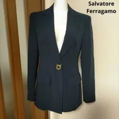 【極美品】フェラガモ　 Ferragamo テーラードジャケット　ダブル　ロゴ メンズジャケット、スーツ、ブレザー、ダブルブレスト｜フェラガモ