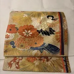 華やか金色花柄袋帯