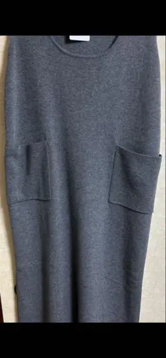 DISCOAT ノースリーブ ロングワンピース グレイ