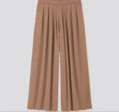 UNIQLO クレープジャージースカートパンツ ブラウン XLのサムネイル