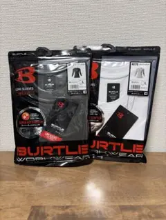 新品2枚SET/BURTLEバートル4076ホットフィッテッドLグレー&ホワイト