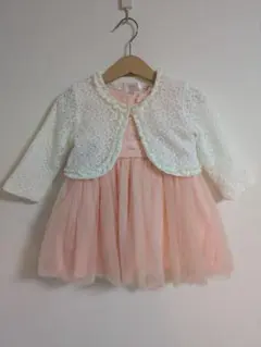 【カーディガン90cm付き】ベビードレス80cm