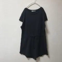 【RETRO GIRL 】レトロガール　ブラックノースリーブチュニック FREEのサムネイル