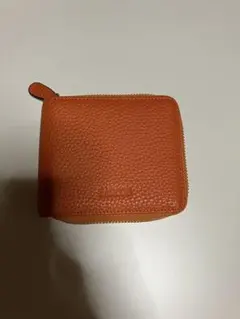 BARCOS バルコス　オレンジレザー 二つ折り財布