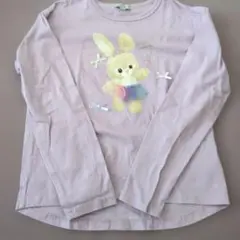 any FAM 140 薄紫色 うさぎ 長袖カットソー