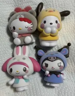 R*H様 きぐるみ〜ず 4点セット ハローキティ ポチャッコ マイメロディ クロ