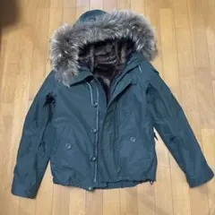 ジョンブル　ファー付きダークグリーンウィンタージャケットのサムネイル