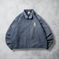 90sヴィンテージUSA製スウィングトップドリズラー刺繍ネイビーXL短丈古着