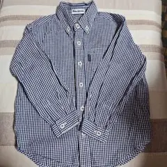 Mou Jon Jon チェック柄ボタンダウンシャツ 110