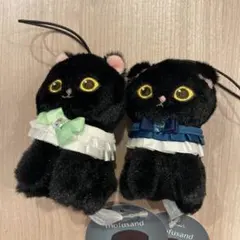 mofusand 黒仔猫にゃんマスコット　2点セット