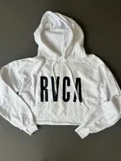 RVCA ルーカ レディース クロップド丈 パーカー ホワイトのサムネイル