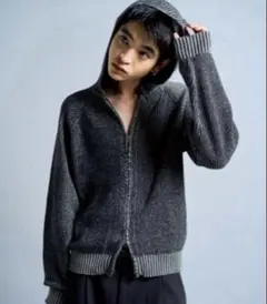 即完】OE-SELMENT MUTED AGE KNIT ZIP HOODIE - メルカリ