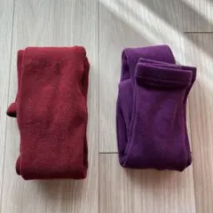 ユニクロ　キッズタイツ140・キッズスパッツヒートテック150　リブ2点セット