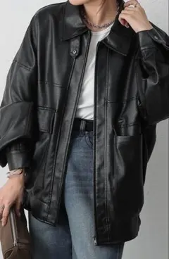 COLONY 2139 ブラック フェイクレザー ジャケット