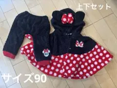 【サイズ90】ポンチョ・ケープ＆ボトムス　ミニーちゃん　ミニーマウス　ディズニー
